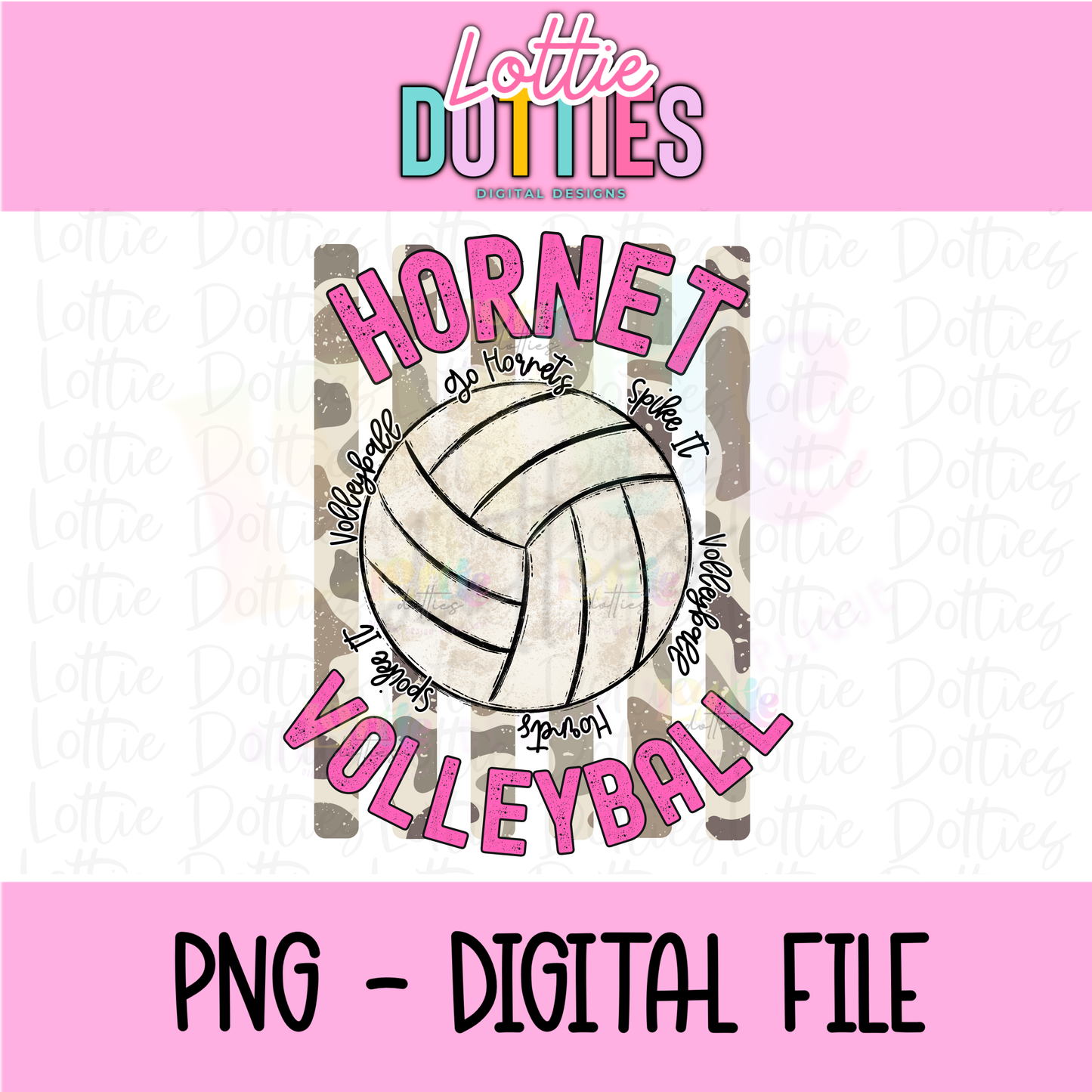 Volleyball PNG - Volleyball Design - Digital Download - Hornet Volleyball