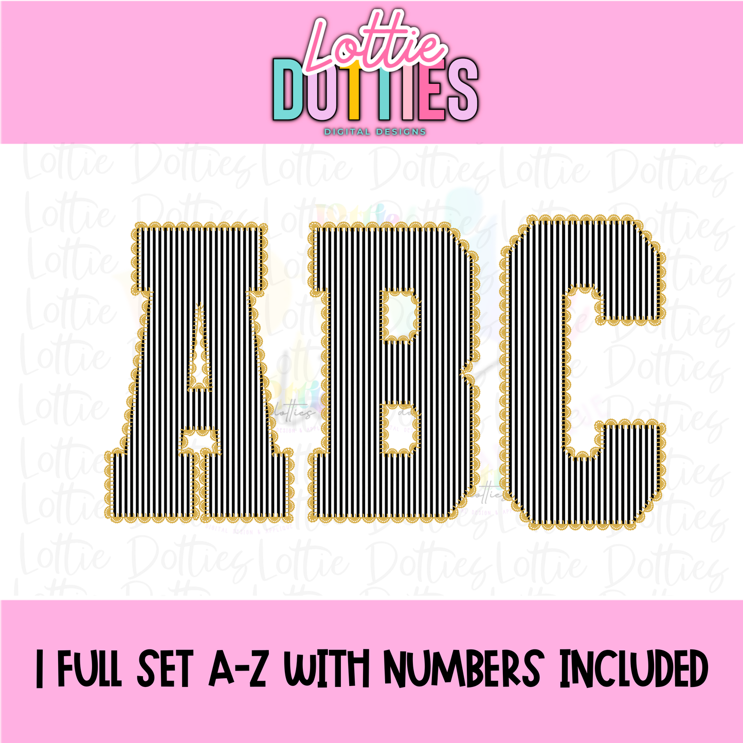 Seersucker and Lace Alpha - Seersucker Sports Alphabet - Alpha Pack - Alphabet Clipart - Instant Download  - Alpha Pack