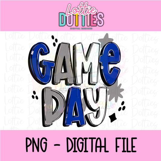 Game Day PNG - Royal Game Day - Digital Download