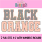 Orange and Black Gingham Lace Spirit Alphabet | Spirit Alpha Pack | Digital Download | PNG