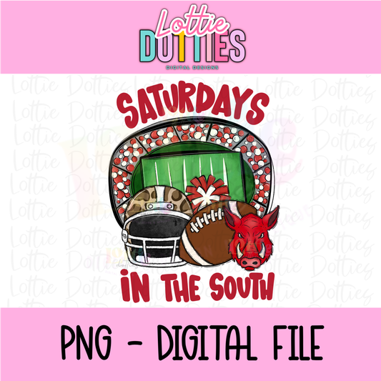 Saturdays in the South PNG - Football design - Digital Download