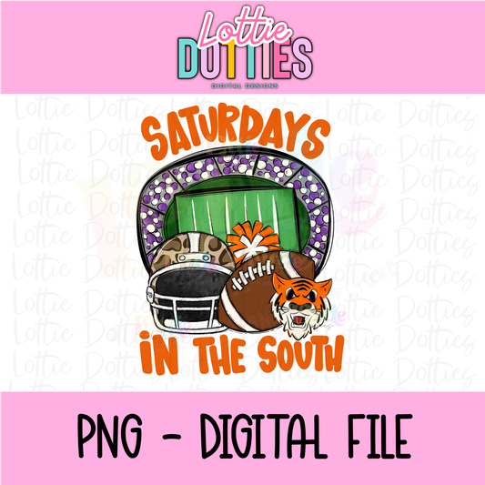 Saturdays in the South PNG - Football design - Digital Download