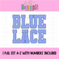 Royal Blue Gingham Lace Spirit Alphabet | Spirit Alpha Pack | Digital Download | PNG