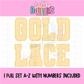 Gold Gingham Lace Spirit Alphabet | Spirit Alpha Pack | Digital Download | PNG