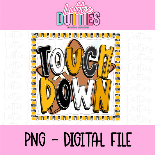 Touchdown Design - Football PNG - Touchdown- Digital Download
