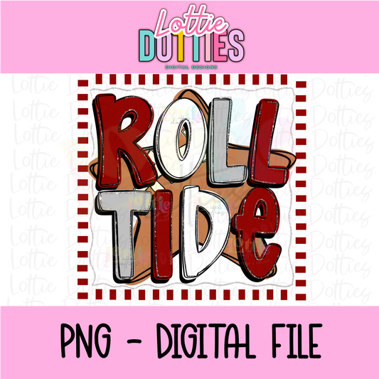 Alabama Design - Football PNG - Touchdown- Digital Download