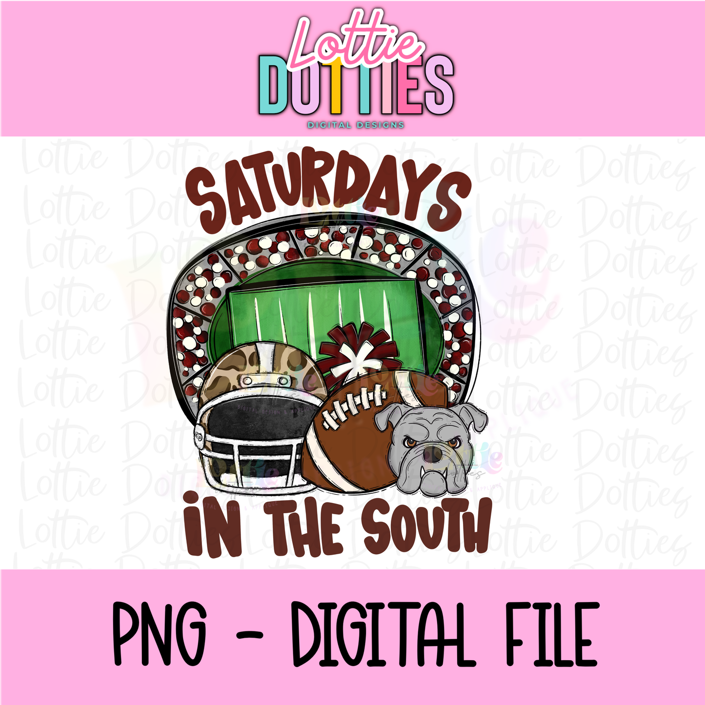 Saturdays in the South PNG - Football design - Digital Download