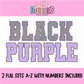 Purple and Black Gingham Lace Spirit Alphabet | Spirit Alpha Pack | Digital Download | PNG
