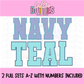 Navy and Teal Gingham Lace Spirit Alphabet | Spirit Alpha Pack | Digital Download | PNG