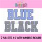 Blue and Black Gingham Lace Spirit Alphabet | Spirit Alpha Pack | Digital Download | PNG