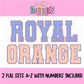 Blue and Orange Gingham Lace Spirit Alphabet | Spirit Alpha Pack | Digital Download | PNG