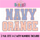Navy and Orange Gingham Lace Spirit Alphabet | Spirit Alpha Pack | Digital Download | PNG