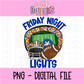 Friday Night Lights PNG - School Spirit Design- Digital Download - Royal Blue and Orange