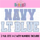 Navy and Light Blue Gingham Lace Spirit Alphabet | Spirit Alpha Pack | Digital Download | PNG