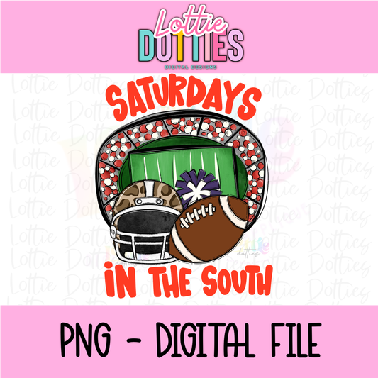 Saturdays in the South PNG - Football design - Digital Download