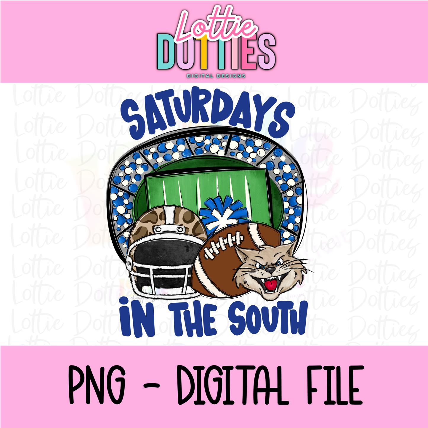Saturdays in the South PNG - Football design - Digital Download