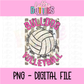 Volleyball PNG - Volleyball Design - Digital Download - Bulldog Volleyball
