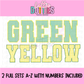 Green and Yellow Gingham Lace Spirit Alphabet | Spirit Alpha Pack | Digital Download | PNG