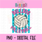 Volleyball PNG - Volleyball Design - Digital Download - Bulldog Volleyball