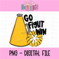Go Fight Win PNG - School Spirit design -Gold -  Digital Download