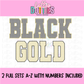 Black and Vegas Gold Gingham Lace Spirit Alphabet | Spirit Alpha Pack | Digital Download | PNG