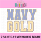 Navy and Gold Gingham Lace Spirit Alphabet | Spirit Alpha Pack | Digital Download | PNG