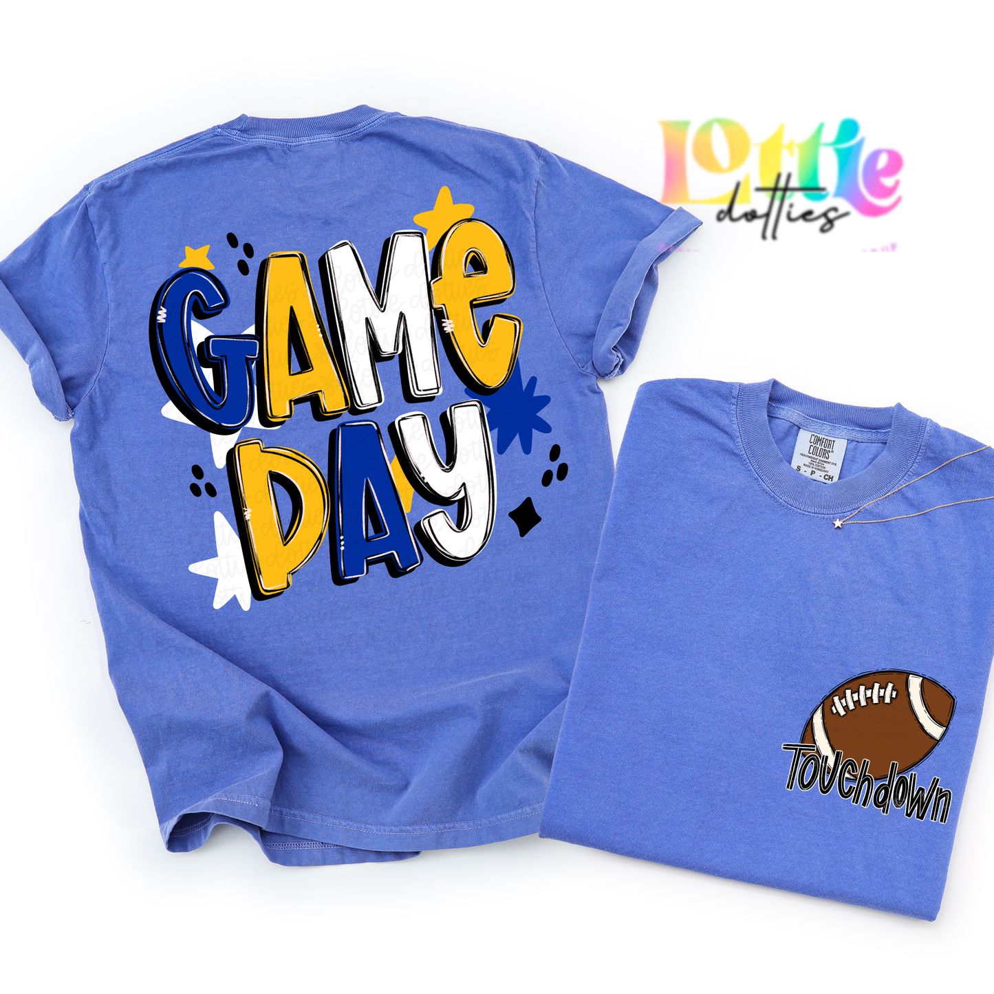 Game Day PNG - Royal & Gold Game Day - Digital Download