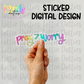 Pray > Worry Sticker Design | PNG | Religious Design | Digital Download