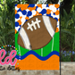 Football Flag PNG - Flag Sublimation - Digital Download - Orange and Blue