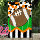 Football Flag PNG - Flag Sublimation - Digital Download - Orange and Black