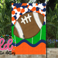 Football Flag PNG - Flag Sublimation - Digital Download - Orange and Navy