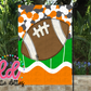 Football Flag PNG - Flag Sublimation - Digital Download - Orange and White