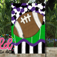 Football Flag PNG - Flag Sublimation - Digital Download - Purple and Black