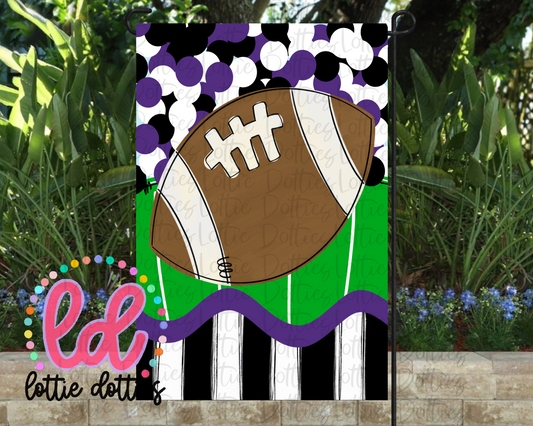 Football Flag PNG - Flag Sublimation - Digital Download - Purple and Black