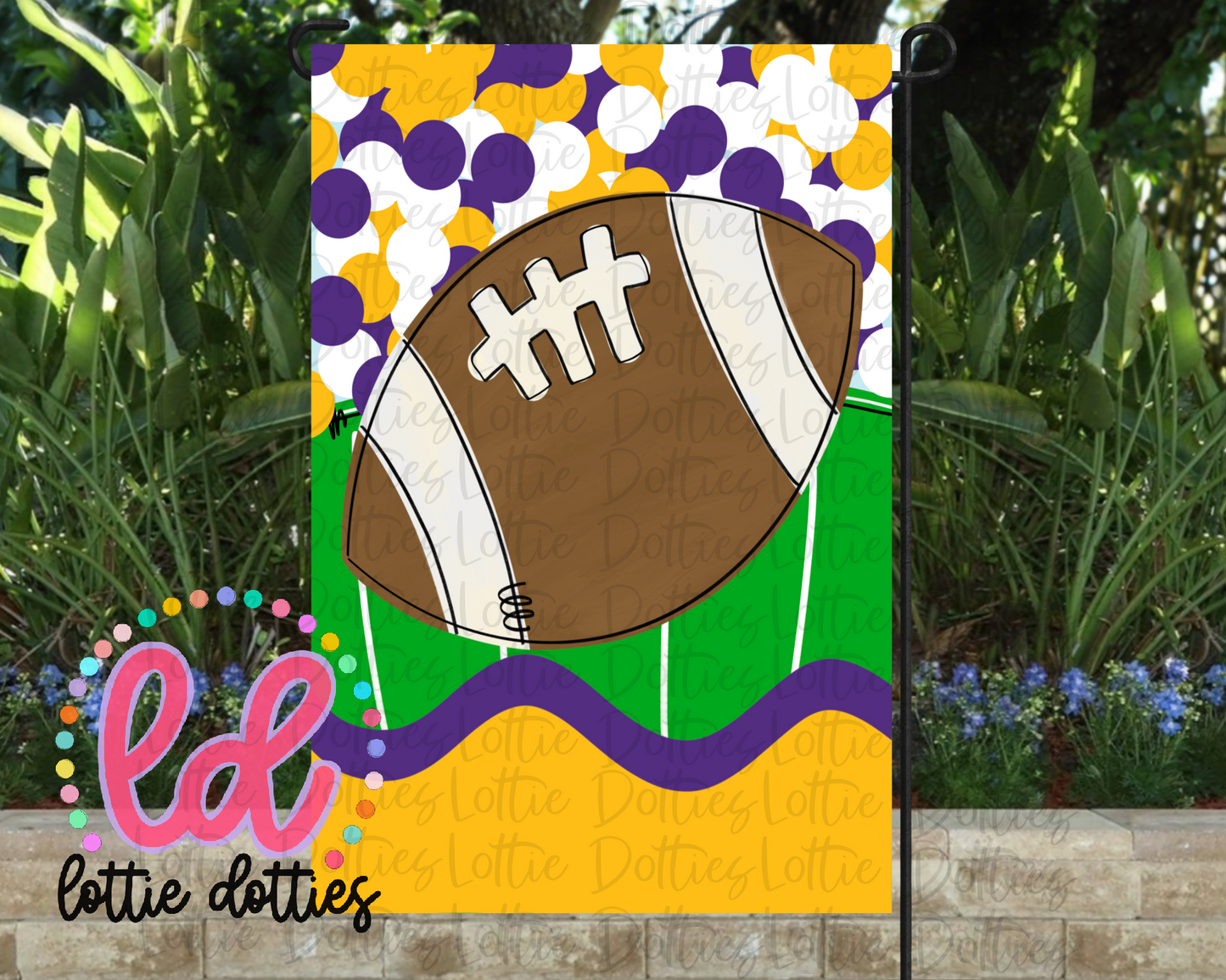 Football Flag PNG - Flag Sublimation - Digital Download - Purple and Gold