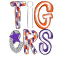 Tigers Poppy  PNG - Tigers sublimation design - Digital Download - Orange and Purple