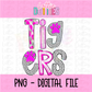 Tigers Pink PNG - Tigers sublimation design - Digital Download