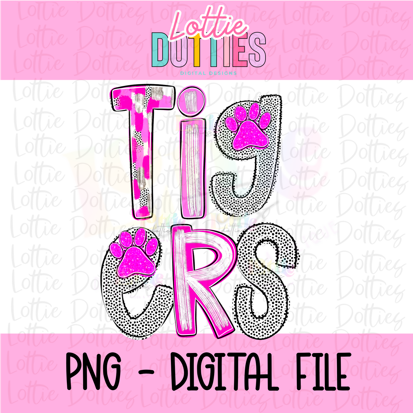 Tigers Pink PNG - Tigers sublimation design - Digital Download