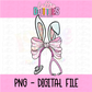 Bunny Bow - Nurse Bunny Pink Bow  PNG - Design Sublimation - Digital Download