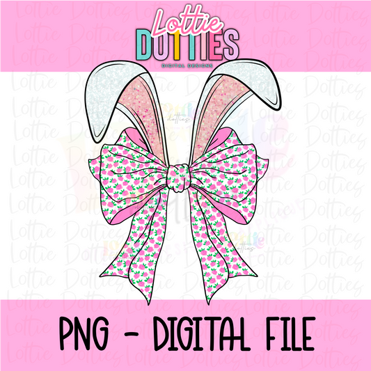 Bunny Bow - Rosettes Bunny Bow PNG - Design Sublimation - Digital Download