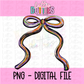 Halloween Longtail Bow PNG - Spooky Sublimation - Digital Download