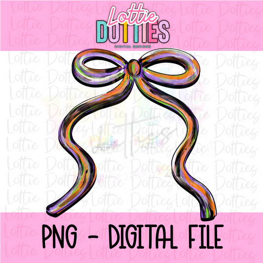 Halloween Longtail Bow PNG - Spooky Sublimation - Digital Download