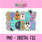 Spooky Season Dottie PNG - Dottie Fun Sublimation - Digital Download