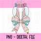 Bunny Bow - Bunny Pencil Bow Dots PNG - Design Sublimation - Digital Download