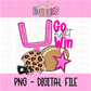 Go Fight Win PNG - Go Fight Win Pink Football sublimation design - Digital Download