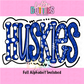Huskies - PNG - sublimation design - Digital Download - Royal and White