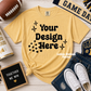 School Spirit Mustard Comfort Color Shirt Mock Up