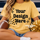 School Spirit Mustard Comfort Color Shirt Mock Up