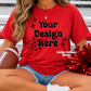 School Spirit Red Comfort Color Shirt Mock Up