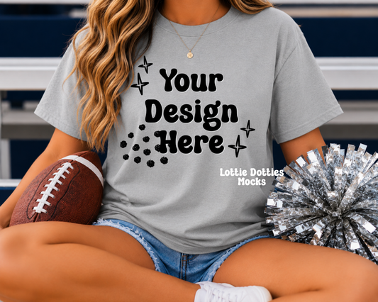 School Spirit Granite Comfort Color Shirt Mock Up